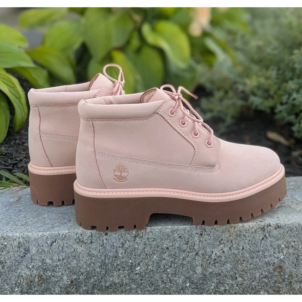 Chunky Lug Sole Waterproof Pink Timberland Boots Boys 6.5 EU 39.5